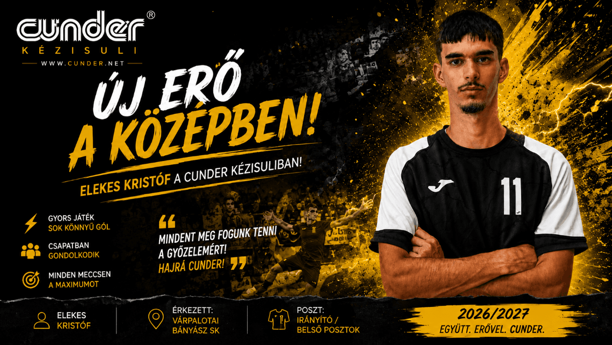 Új kihívások előtt – Elekes Kristóf a Cunder Kézisuliban folytatja! ⚡